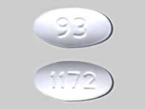 Pill Finder: 93 1172 White Elliptical / Oval - Medicine.com