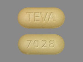 Imprint TEVA 7028 - amlodipine/olmesartan 5 mg / 40 mg