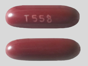 Image 1 - Imprint T558 - Triveen-PRx RNF Prenatal Multivitamins with Folic Acid 1.2 mg and Docusate