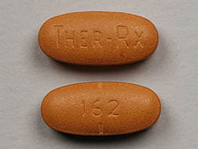 Image 1 - Imprint THER-RX 162 - Niferex Gold Vitamin B Complex with C, Folic Acid, Iron and Docusate