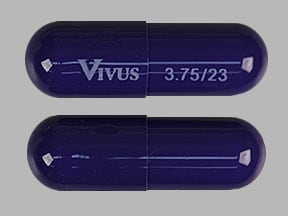 Imprint VIVUS 3.75/23 - Qsymia phentermine hydrochloride 3.75 mg (base) / topiramate extended-release 23 mg