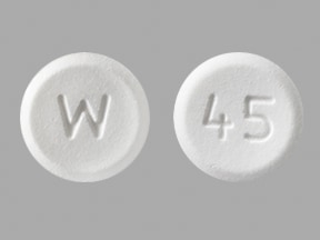 Imprint W 45 - pioglitazone 45 mg (base)