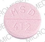 Imprint MSD 412 URECHOLINE - Urecholine 10 MG