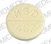 Imprint MSD 457 URECHOLINE - Urecholine 25 MG