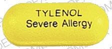 Image 1 - Imprint TYLENOL Severe Allergy - acetaminophen/diphenhydramine 500 mg / 12.5 mg