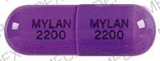 Imprint MYLAN 2200 MYLAN 2200 - acyclovir 200 mg