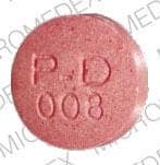 Image 1 - Imprint P-D 008 - Peritrate pentaerythritol tetranitrate 40 mg