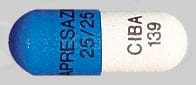 Image 1 - Imprint APRESAZIDE 25/25 CIBA 139 - Apresazide 25 mg / 25 mg
