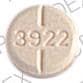 Imprint 3922 RUGBY - hydrochlorothiazide 25 mg