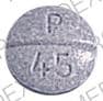 Imprint P 45 logo - propranolol 20 mg
