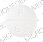 Imprint P 65 - propranolol 60 mg
