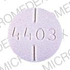 Image 1 - Imprint 4403 RUGBY - hydrochlorothiazide/propranolol 25 mg / 80 mg