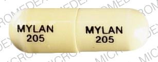 Imprint MYLAN 205 MYLAN 205 - amoxicillin 500 mg