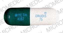 Image 1 - Imprint ORUDIS 75 WYETH 4187 - Orudis 75 MG