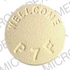 Imprint WELLCOME P7F - Mepron 250 MG