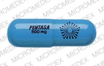 Imprint PENTASA 500 mg Logo - Pentasa 500 mg