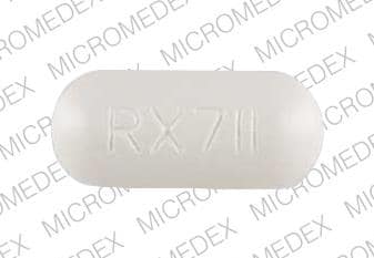 Imprint RX711 - ciprofloxacin 750 mg