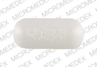 Image 1 - Imprint RX711 - ciprofloxacin 750 mg