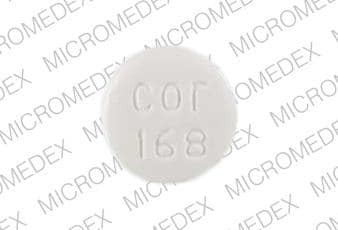 Imprint cor 168 - glipizide/metformin 2.5 mg / 500 mg