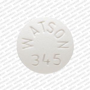 Imprint WATSON 345 - verapamil 120 mg