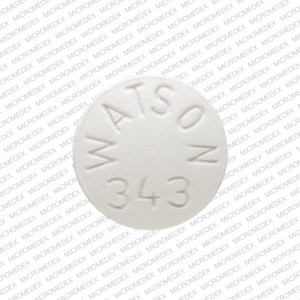 Image 1 - Imprint WATSON 343 - verapamil 80 mg