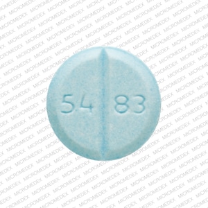 Pill Finder: V 54 83 Blue Round - Medicine.com