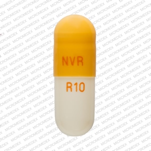 Imprint NVR R10 - Ritalin LA 10 mg