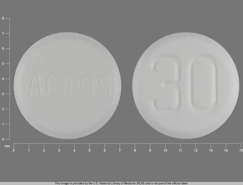 Image 1 - Imprint ACTOS 30 - pioglitazone 30 mg