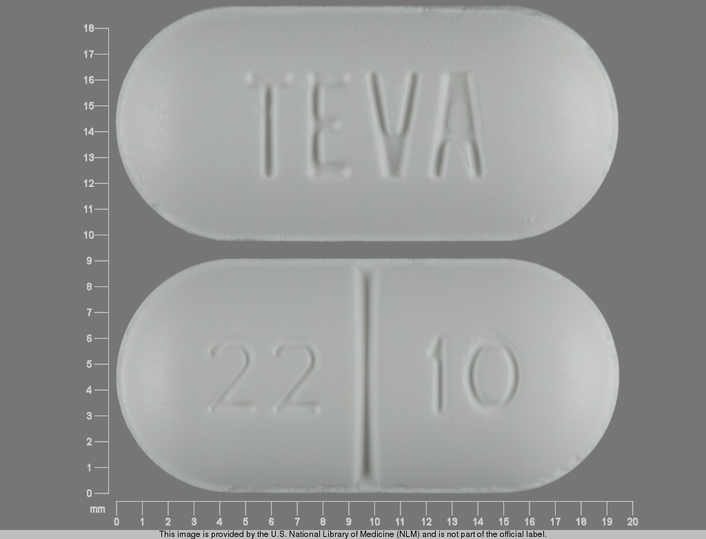 Imprint TEVA 22 10 - sucralfate 1 g