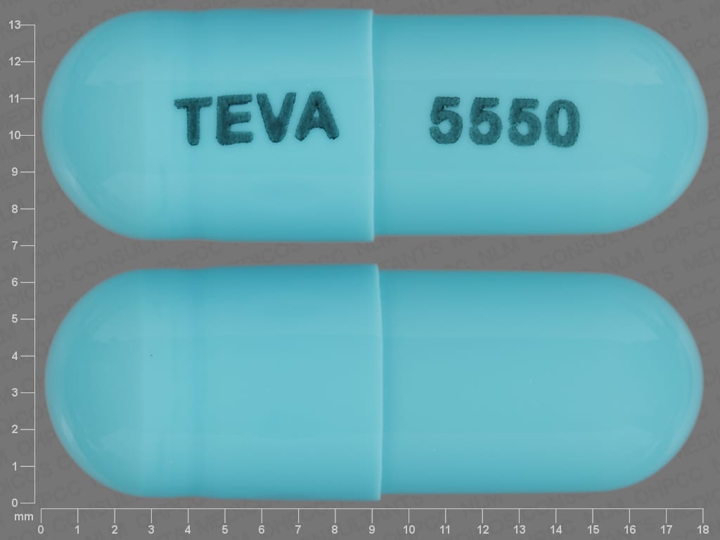 Image 1 - Imprint TEVA 5550 - dexmethylphenidate 5 mg