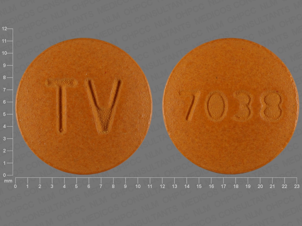 Imprint TV 7038 - amlodipine/hydrochlorothiazide/valsartan 10 mg / 25 mg / 160 mg