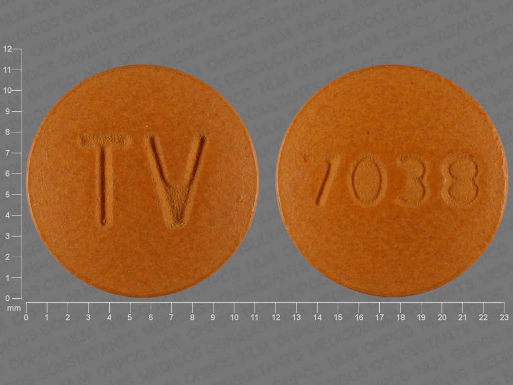 Image 1 - Imprint TV 7038 - amlodipine/hydrochlorothiazide/valsartan 10 mg / 25 mg / 160 mg