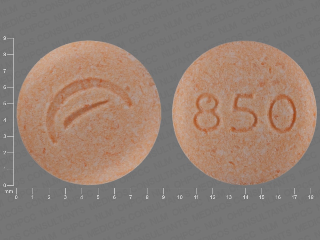 Pill Finder Logo (Actavis) 850 Orange Round