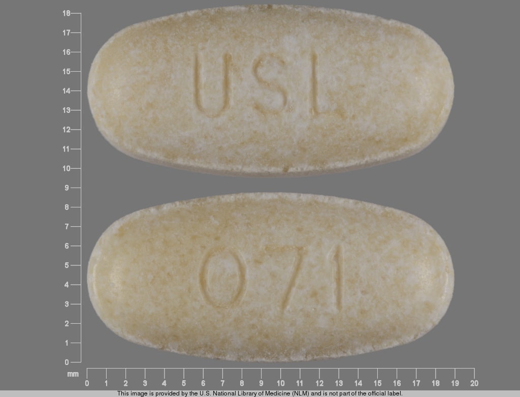 Image 1 - Imprint USL 071 - potassium citrate 10 mEq (1080 mg)