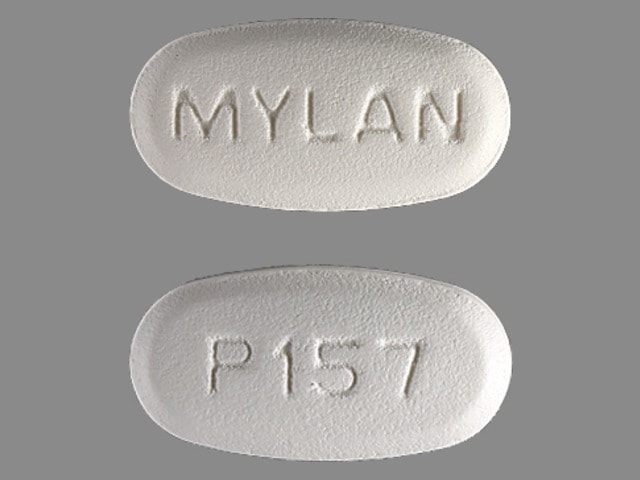 Imprint MYLAN P157 - metformin/pioglitazone 850 mg / 15 mg (base)