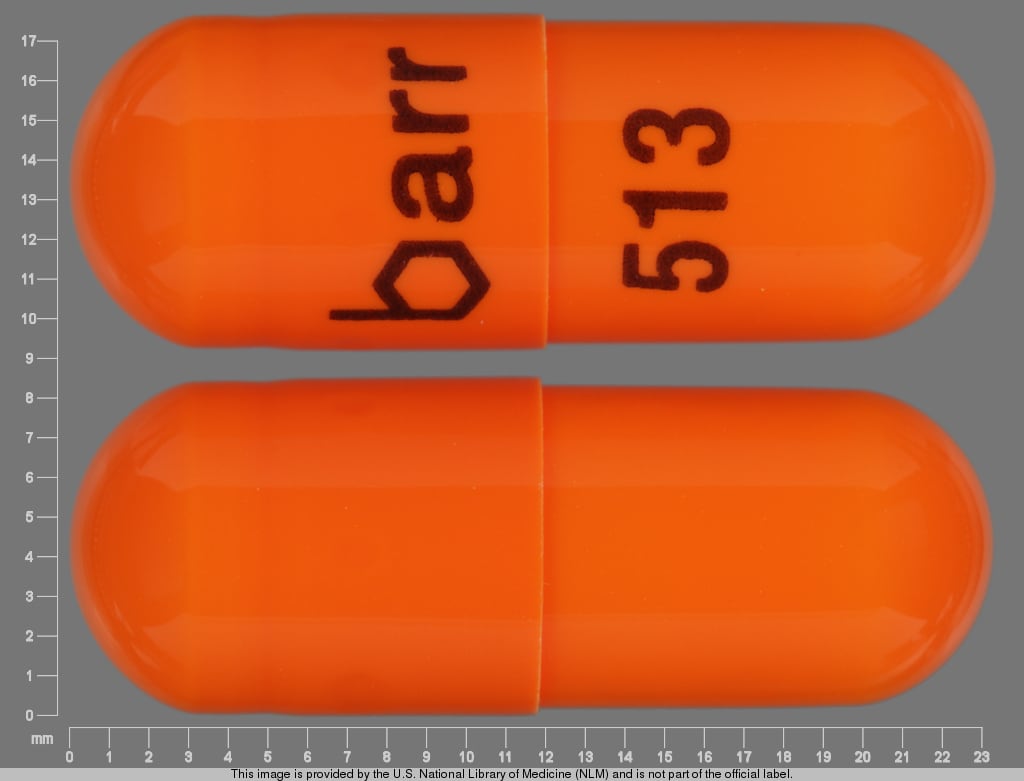 Pill Finder Barr 513 Orange Capsule Shape Medicine Com