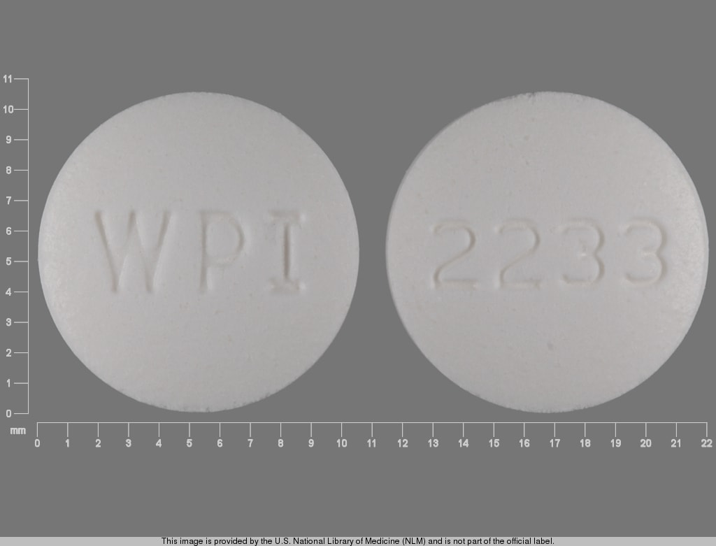 Pill Finder WPI 2233 White Round