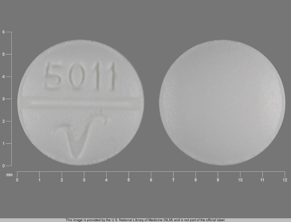 Image 1 - Imprint 5011 V - phenobarbital 16.2 mg