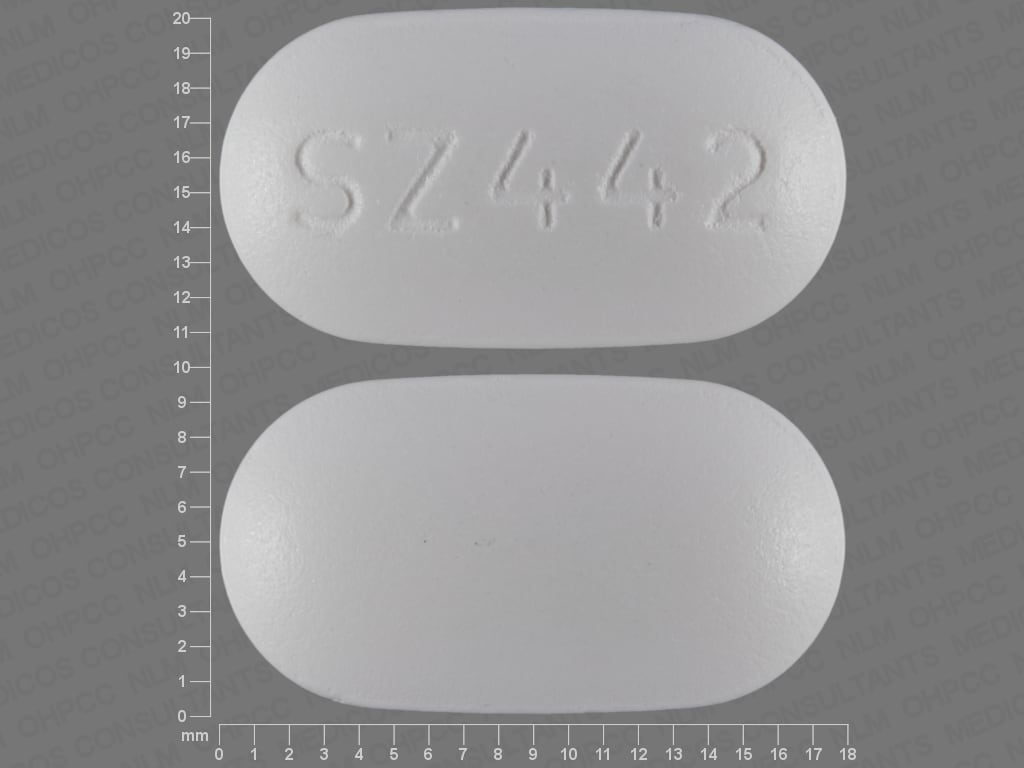 Imprint SZ442 - metformin/pioglitazone 850 mg / 15 mg (base)