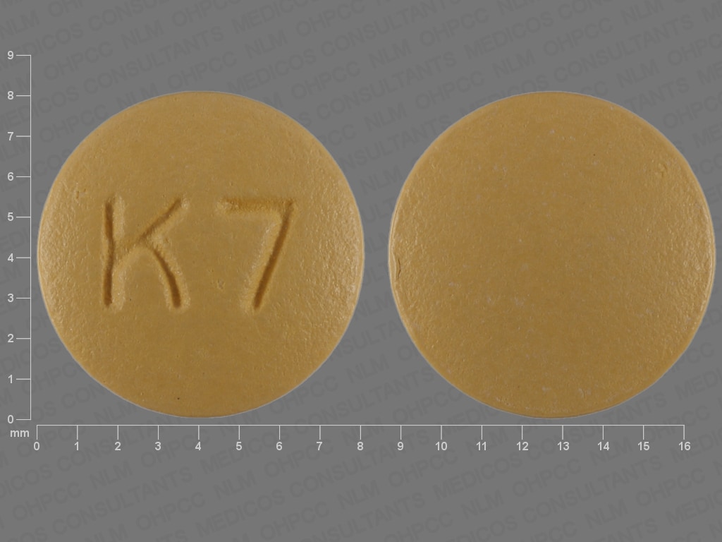 Pill Finder K 7 Yellow Round