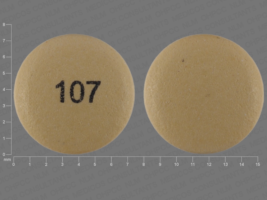Imprint 107 - rabeprazole 20 mg