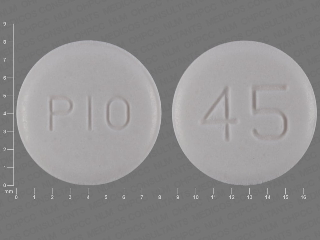 Image 1 - Imprint PIO 45 - pioglitazone 45 mg (base)