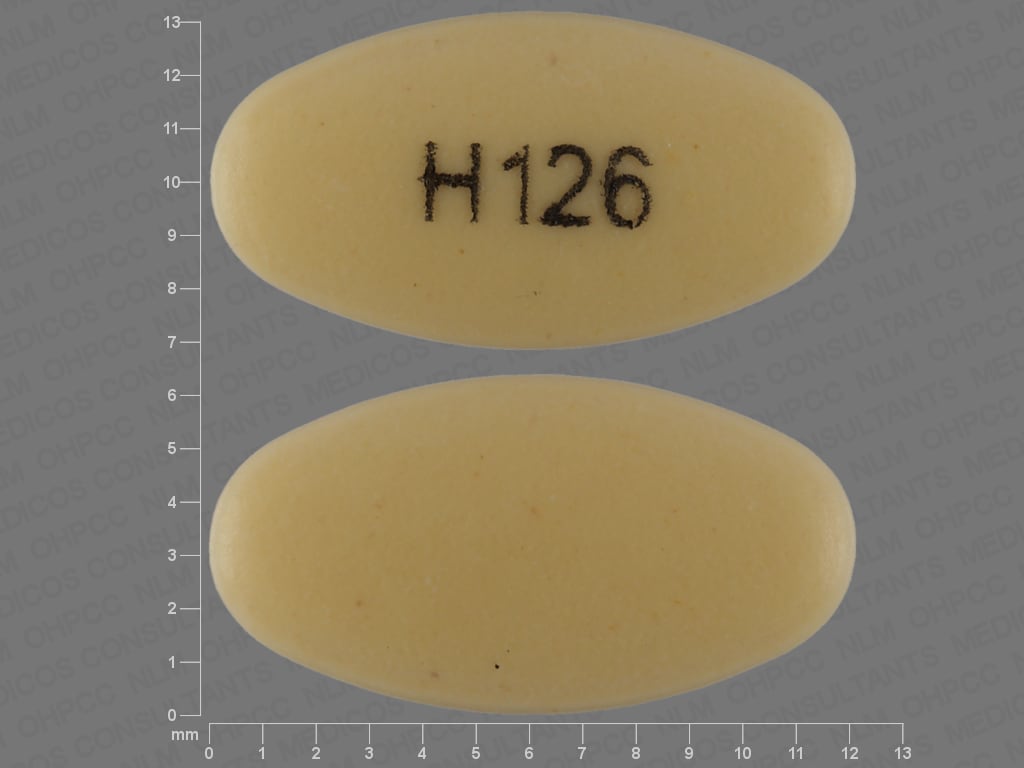 Pill Finder H126 Yellow Elliptical / Oval