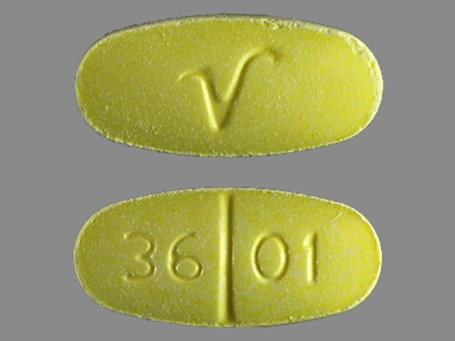 Image 1 - Imprint V 36 01 - acetaminophen/hydrocodone 325 mg / 10 mg