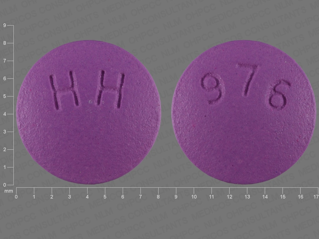 Pill Finder HH 976 Purple Round