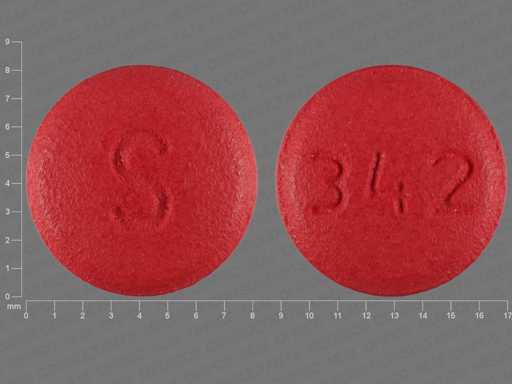 Pill Finder S 342 Red Round