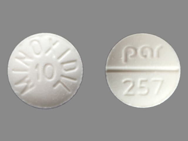 Imprint MINOXIDIL 10 Par 257 - minoxidil 10 mg