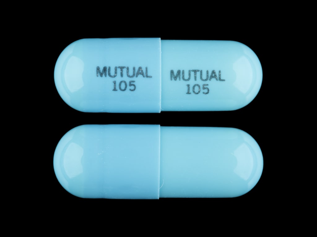 Pill Finder MUTUAL 105 MUTUAL 105 Blue Capsuleshape