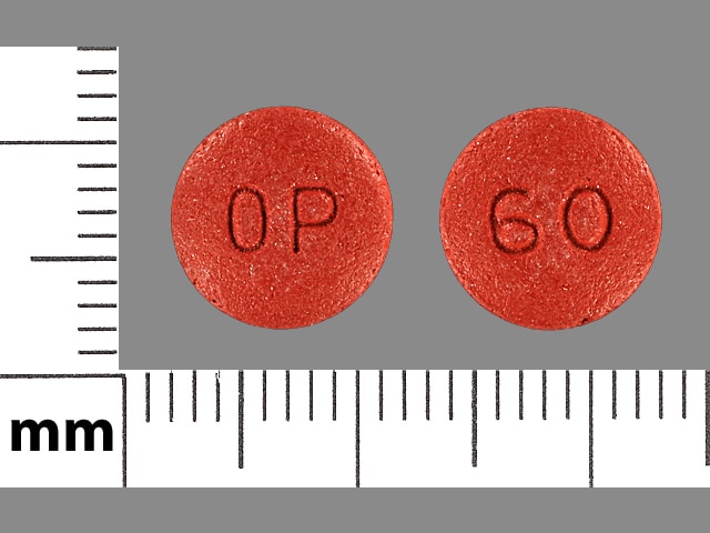 Image 1 - Imprint OP 60 - OxyContin 60 mg
