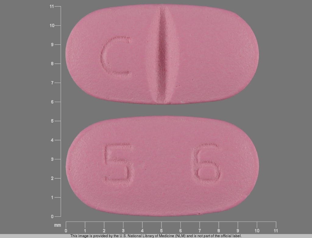 Pill Finder C 5 6 Pink Elliptical / Oval